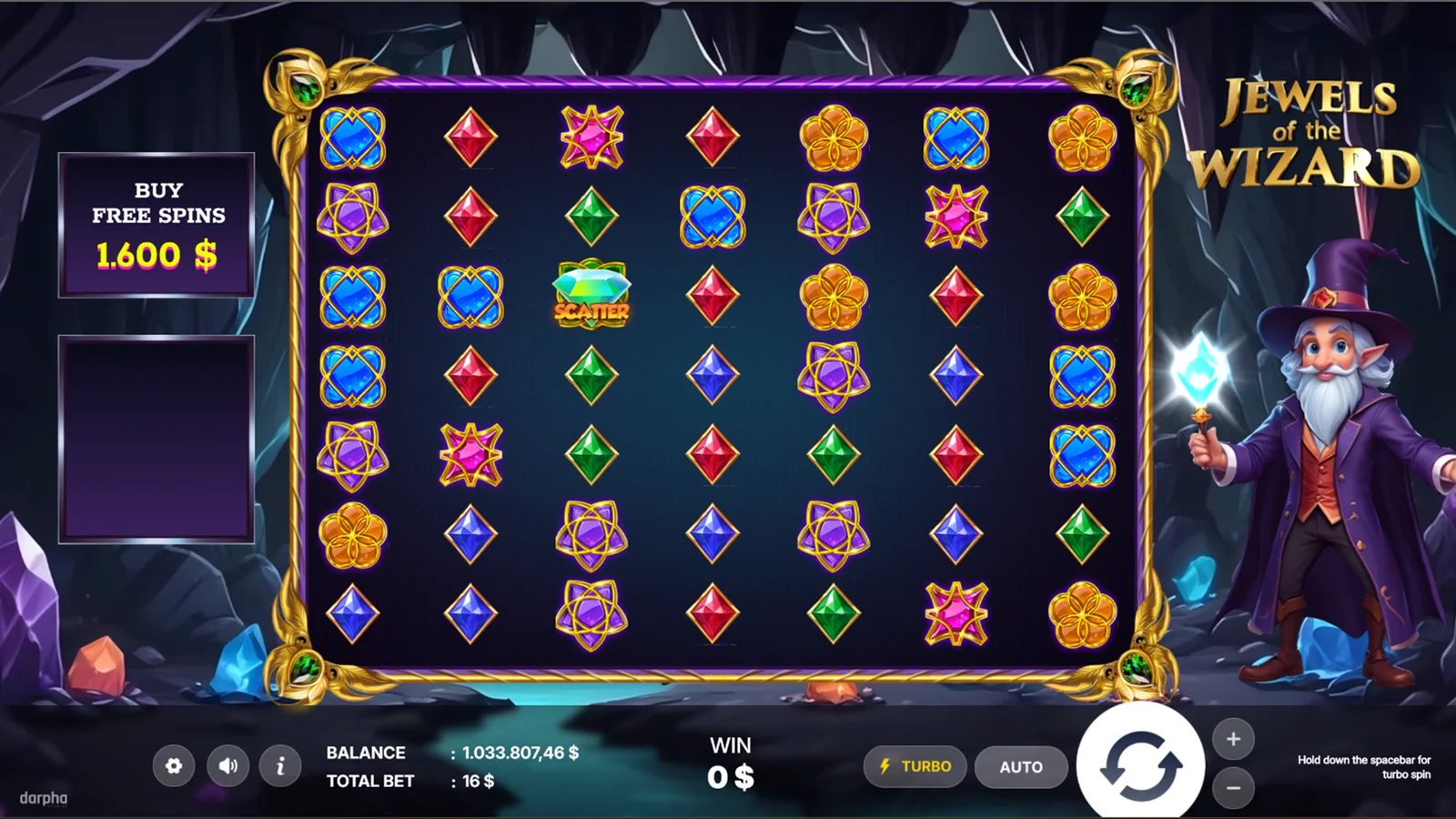 Jewels of the Wizard gameplay screenshot