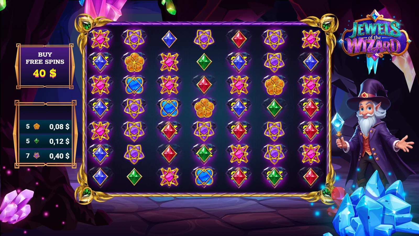 Jewels of the Wizard gameplay screenshot